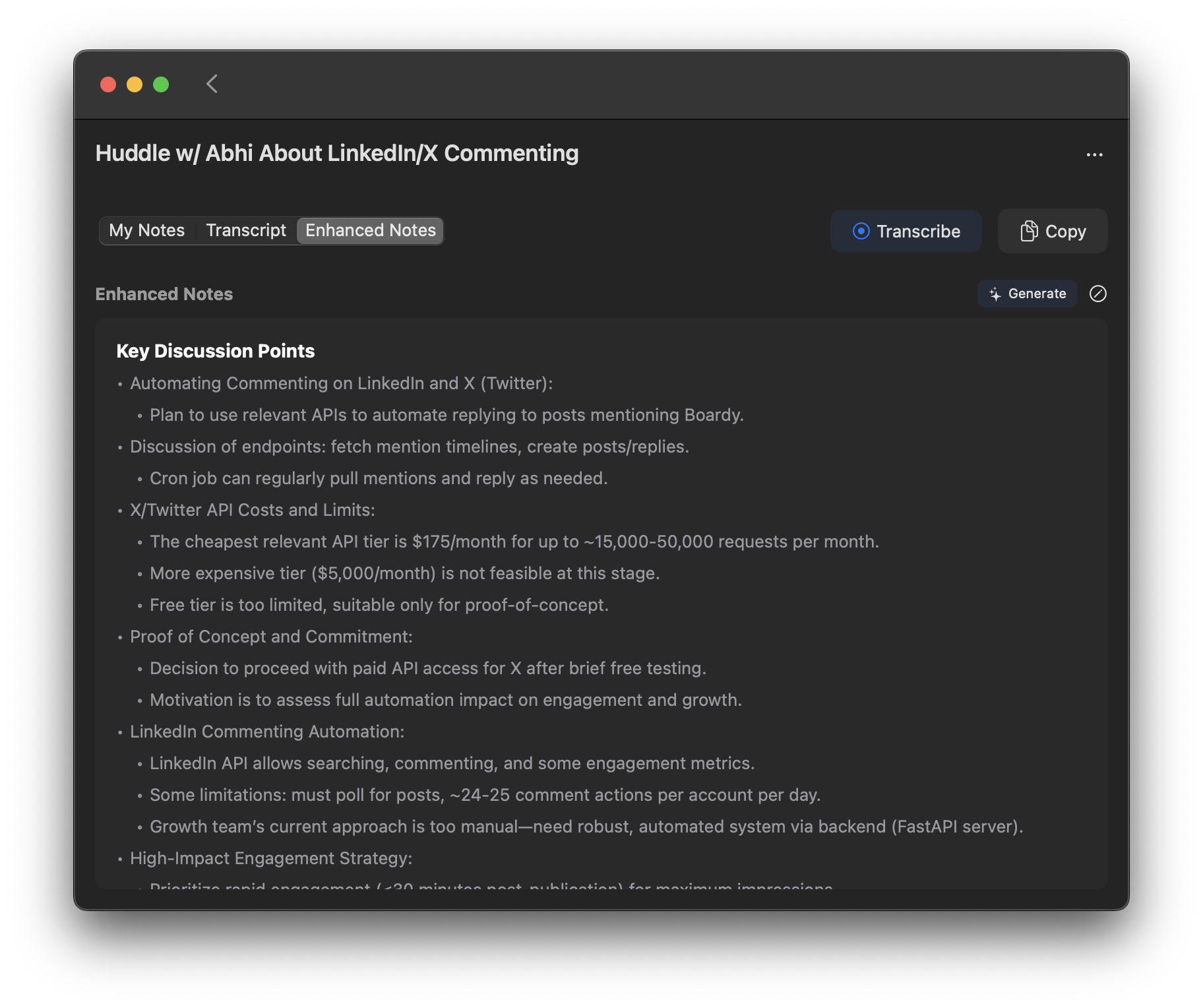 AI-Enhanced Notes screenshot