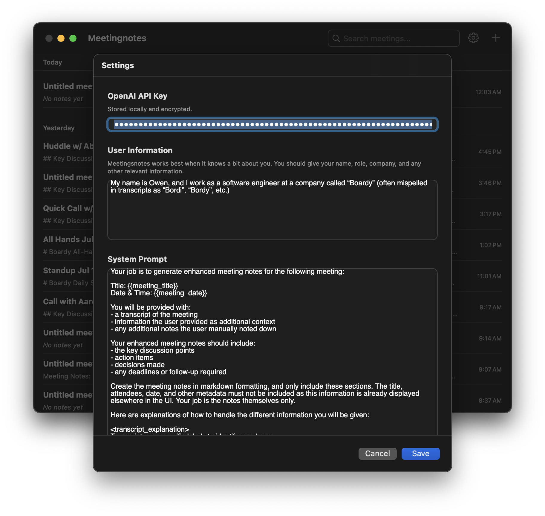Customization & Privacy screenshot
